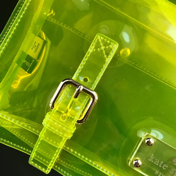 KATE SPADE See-through Neon Yellow Clutch! RARE!๐ฝ - Picture 4 of 7